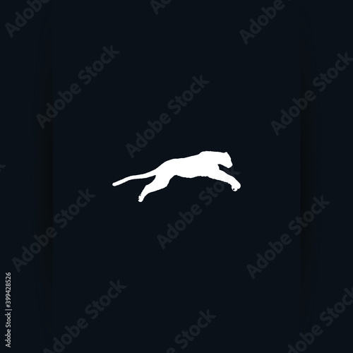 cheetah logo icon design with simple style