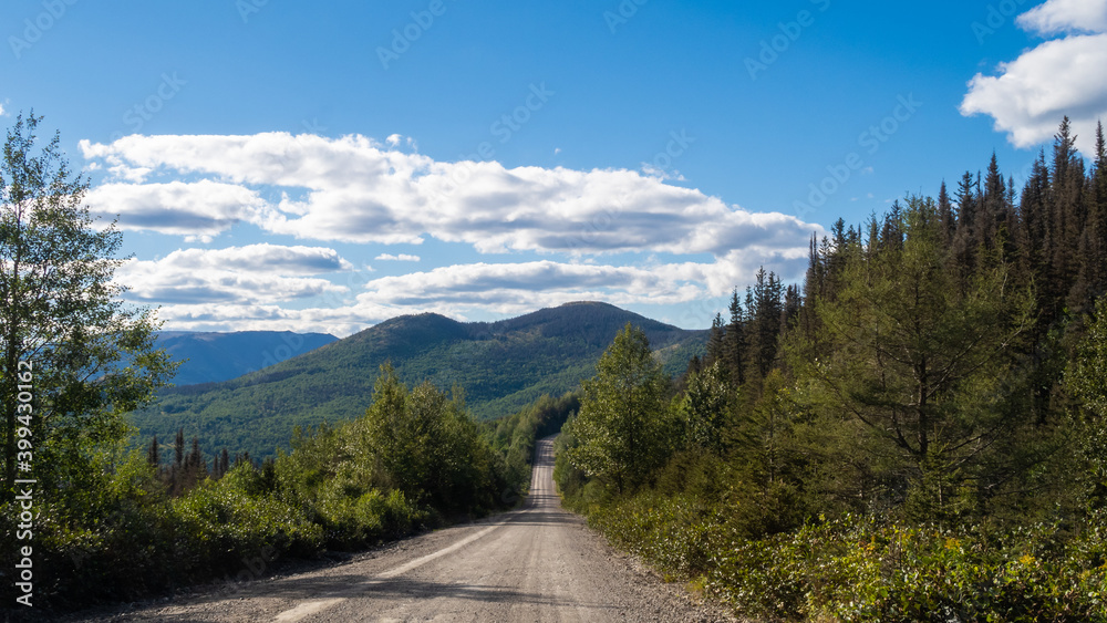 Scenic road in the Gaspesia national park, Canada