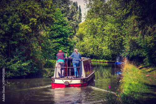 Fototapeta Naklejka Na Ścianę i Meble -  Grand Union canal in Milton Keynes. England