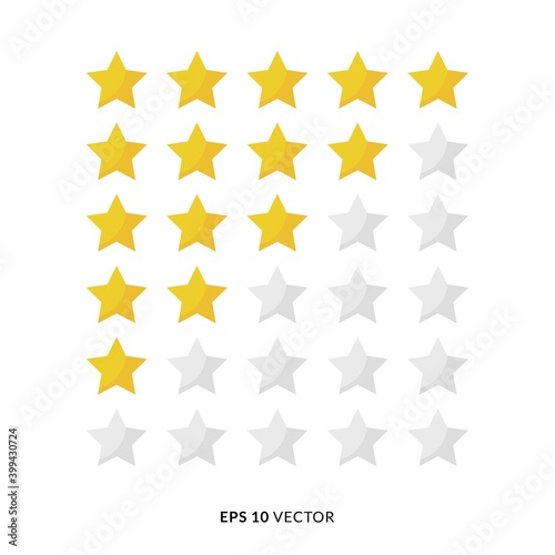 Set of Simple Star Rating Illustration - EPS 10 Vector