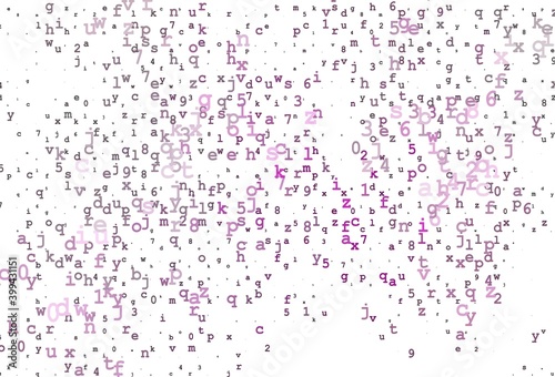 Light Blue, Yellow vector texture with ABC characters.