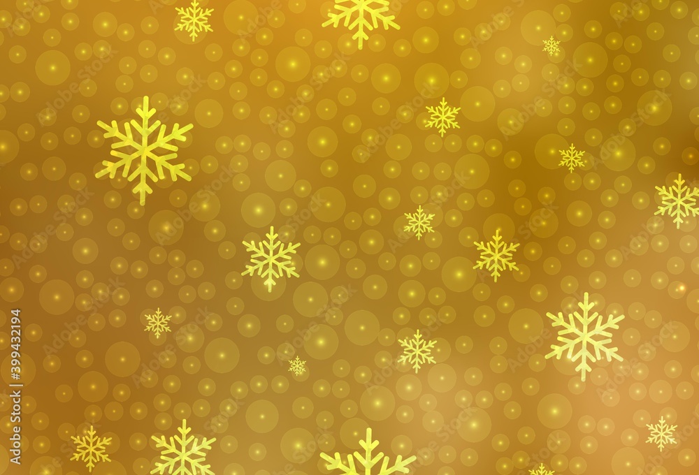 Dark Yellow vector layout in New Year style. Dark Yellow vector layout in New Year style.