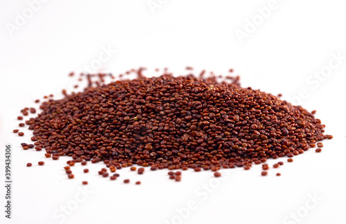 Pile of Red Quinoa Isolated on a White Background