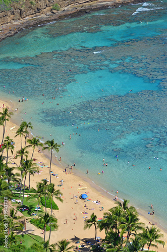 The always beautiful Hanauma Bay on Oahu in Hawaii. 