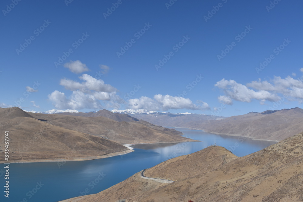 lake and mountains, Tibet