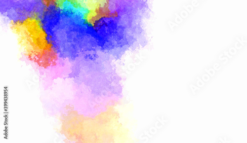 Watercolor painted background. Abstract Illustration wallpaper. Brush stroked painting. 2D Illustration.