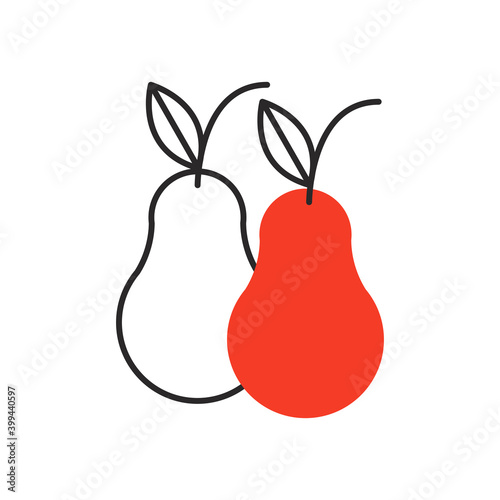 fresh pears fill style icon
