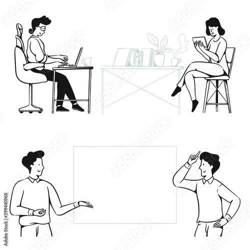 People teamwork activities for startup business concept
