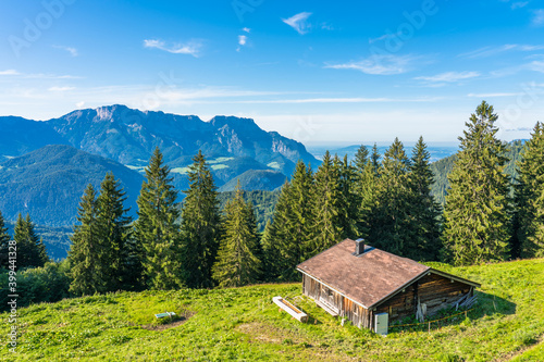 Beautiful scenic view of Bavarian alps overlooking Watzmann hill near German and Austrian border © Pawel Pajor