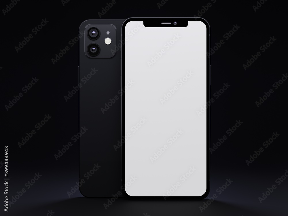black smart phone with blank screen on dark gradient background black smart phone with blank screen on dark gradient background