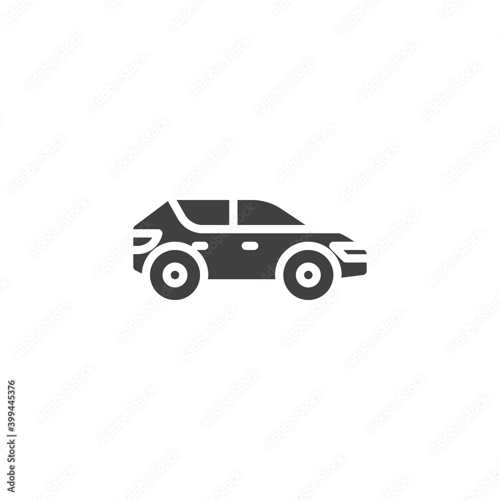 Suv car vector icon. filled flat sign for mobile concept and web design. Crossover car glyph icon. Symbol, logo illustration. Vector graphics