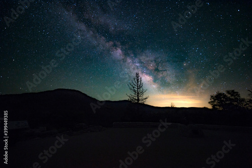 sky with stars and clouds and Milky Way