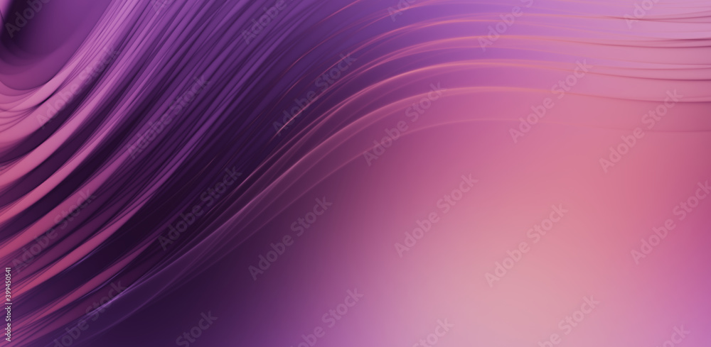 Fototapeta premium Fluid abstract background with colorful gradient. 2D illustration of modern movement.