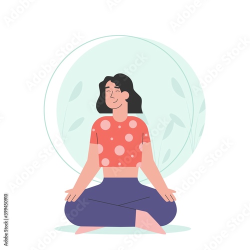 Woman doing yoga meditation