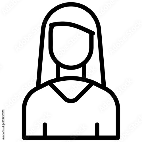 Female witness vector in line design 