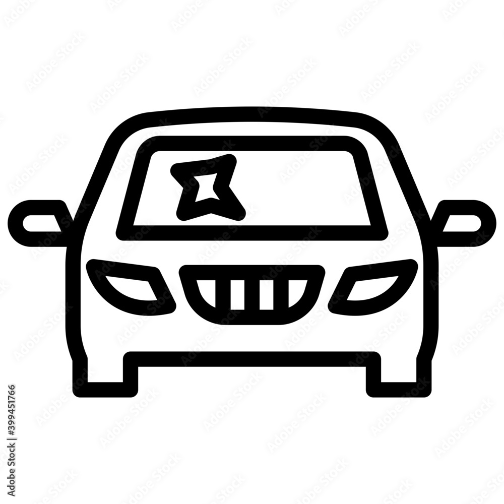 Obraz premium Line car accident vector design 