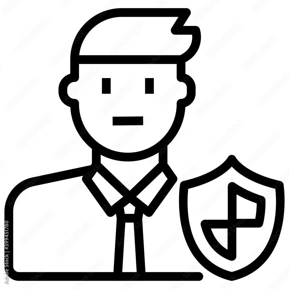 Iris biometric recognition line icon Iris biometric recognition line icon