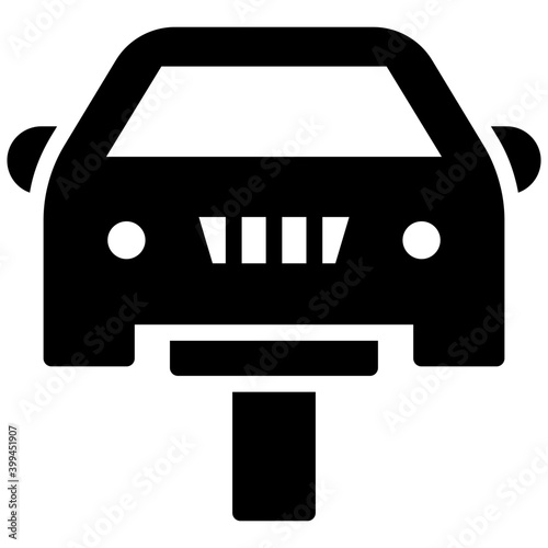 Car jack vector in solid design 