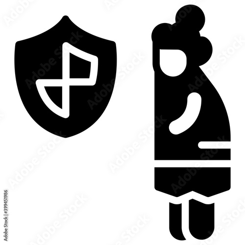 Solid senior citizen protection vector 