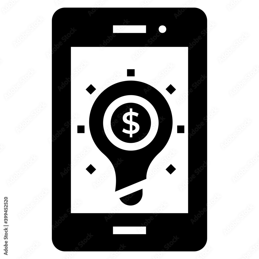 Monetize idea icon isolated on white background Monetize idea icon isolated on white background