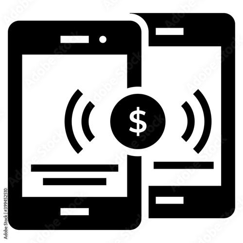 Wifi monetization icon in glyph design 