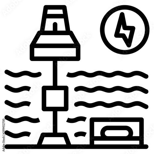 Wave energy station in line design 