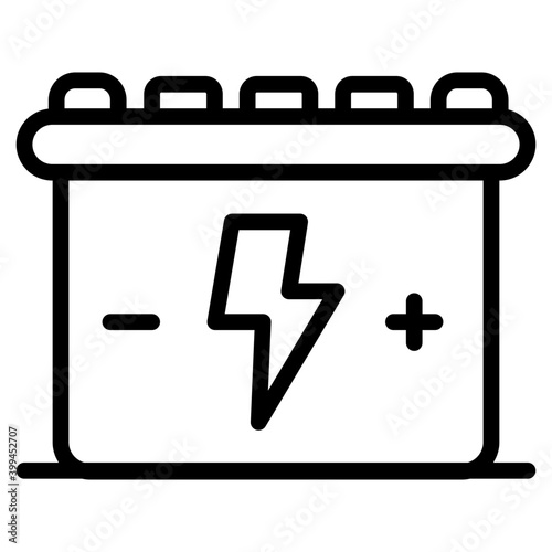 Icon of rechargeable car battery 