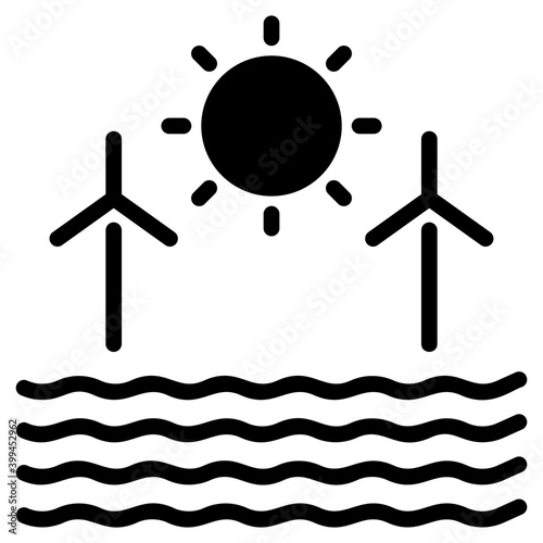 Clean energy vector in solid design 