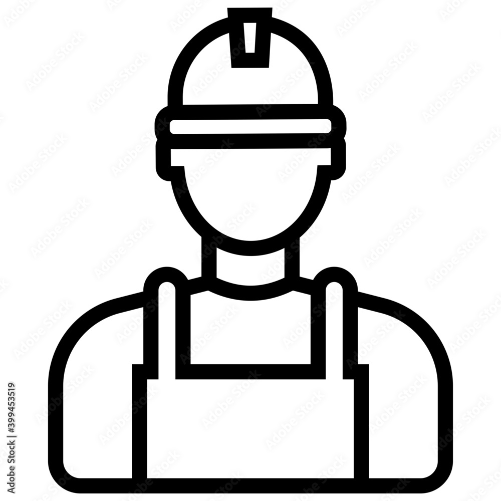 Worker icon design line vector Worker icon design line vector