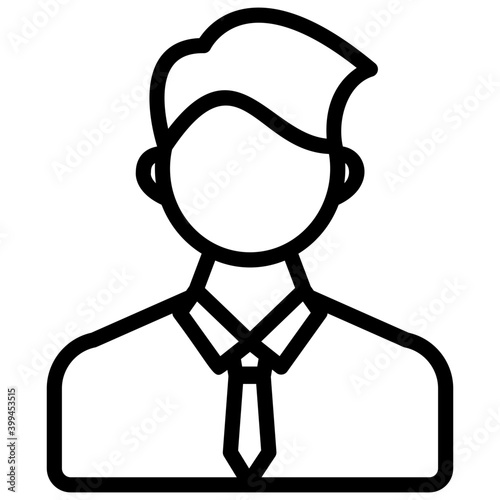 Male avatar boy line icon 