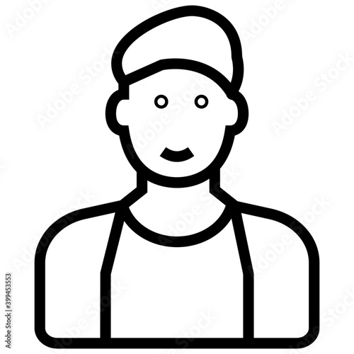 Adult person in line design 
