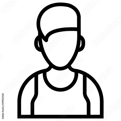 Male teeneger icon design line vector 