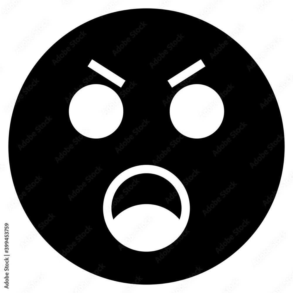 Hushed emoticon icon filled vector Hushed emoticon icon filled vector