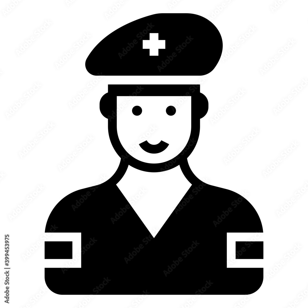 Police officer icon design in filled vector 