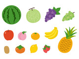 様々なフルーツのイラスト