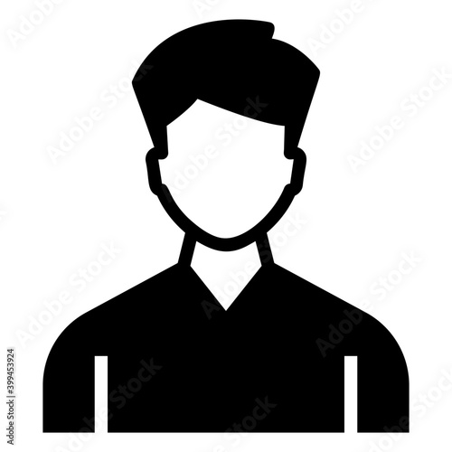 Young boy filled vector icon 