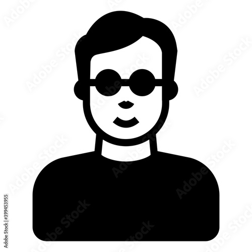 Adult person in solid design 