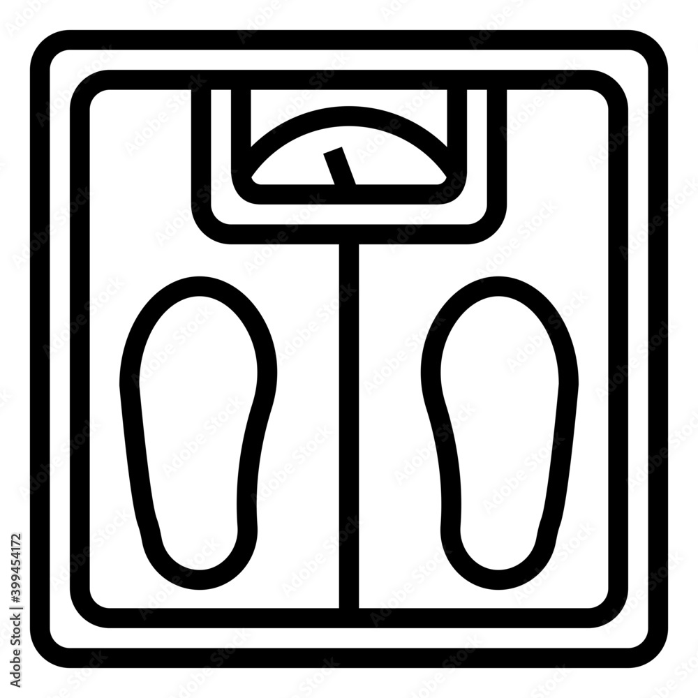 Weight scale machine icon line icon Weight scale machine icon line icon