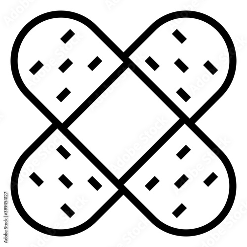 First aid bandage icon line  design   