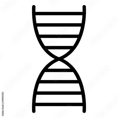 DNA structure line vector icon 