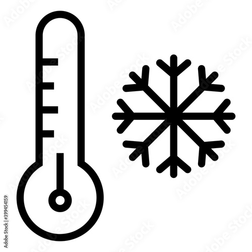 Temperature measurement gauge line icon 