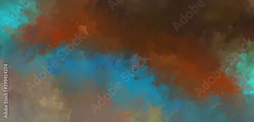 Creative abstract painting. Background with artistic brush strokes. Colorful and vibrant illustration. Painted art.