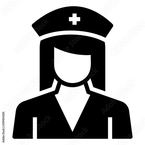 Medical nurse icon glyph icon 