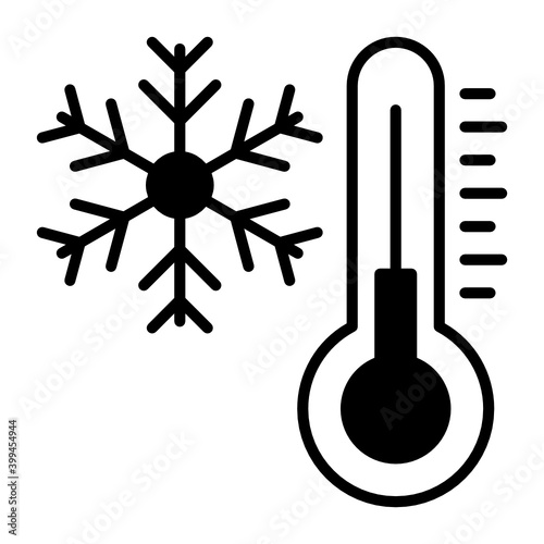 Thermos dynamic temperature Vector Glyph Icon Design, Winter Fall activities Symbol on white background, Cold Weather Sign, Wild Season Elements,