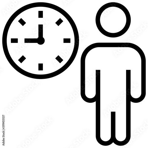 Person waiting  icon in line design  