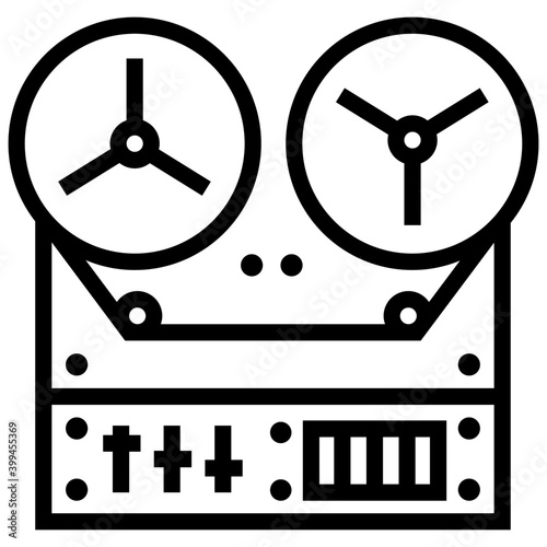 Audio sound recorder line icon 