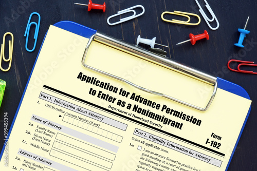 Form I-192 Application for Advance Permission to Enter as a Nonimmigrant