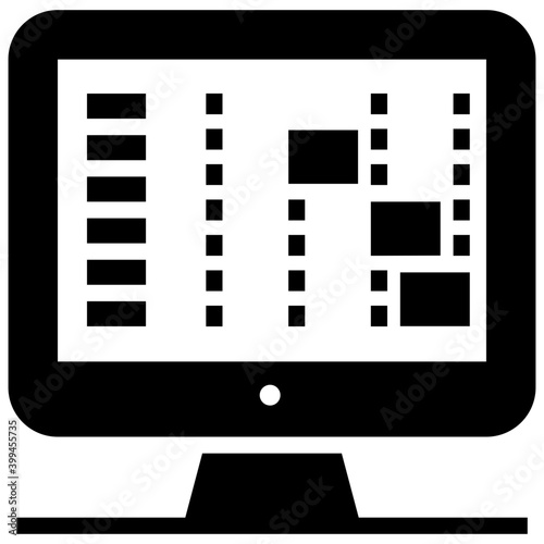 Piano roll sequencer solid icon 
