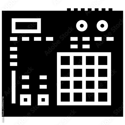 Drum sequencer solid icon design
