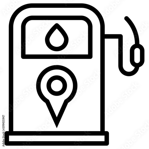 Gas station location in line design 